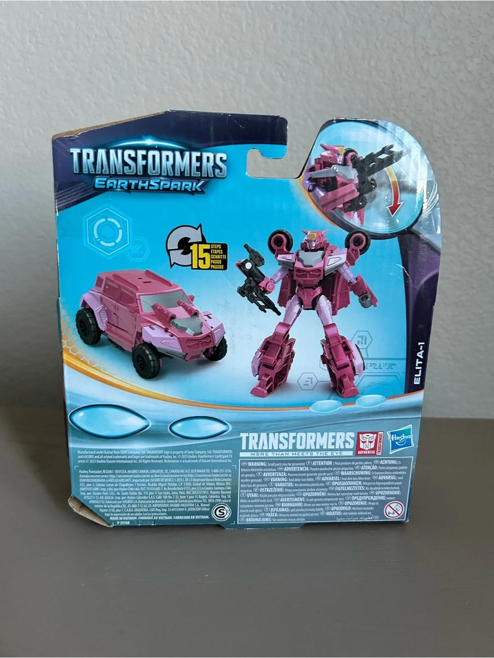 Hasbro Transformers EarthSpark Elita-1 Pink and Magenta Figure